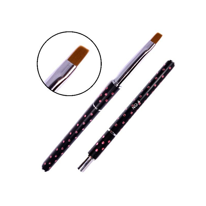 Štetec na gél Galaxy Black-Rose nr.4 Štetec na gél Galaxy Black-Rose nr.4