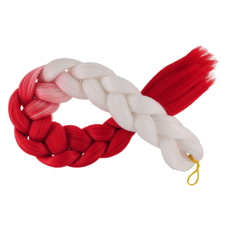 Kanekalon Biela - Červena