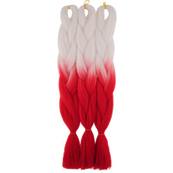 Kanekalon Biela - Červena