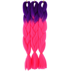 Kanekalon Fialova neon - Ružova neon