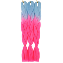 Kanekalon Pastelova modra - Neonova ružova