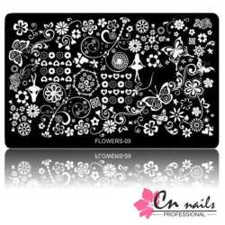 Doštička na pečiatkovanie Flowers CN nails
