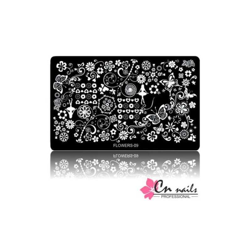 Doštička na pečiatkovanie Flowers CN nails
